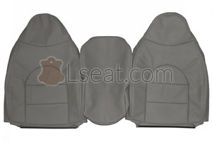 2000 Ford F250 F350 Lariat Custom Real Leather Seat Covers (Front) - lseat2