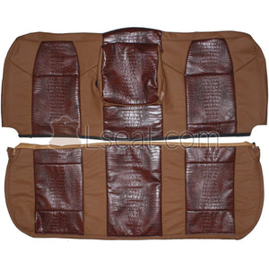 2002-2003 Ford F250 F350 Lariat Custom Real Leather Seat Covers (Rear) - lseat2