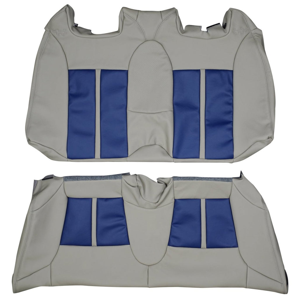 2004-2011 Saab Aero Convertible Custom Real Leather Seat Covers (Rear) - lseat2