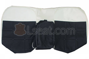 1963 Cadillac DeVille Coupe Custom Real Leather Seat Covers (Rear) - lseat2