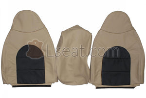 1999 Ford F250 F350 Lariat Custom Real Leather Seat Covers (Front) - lseat