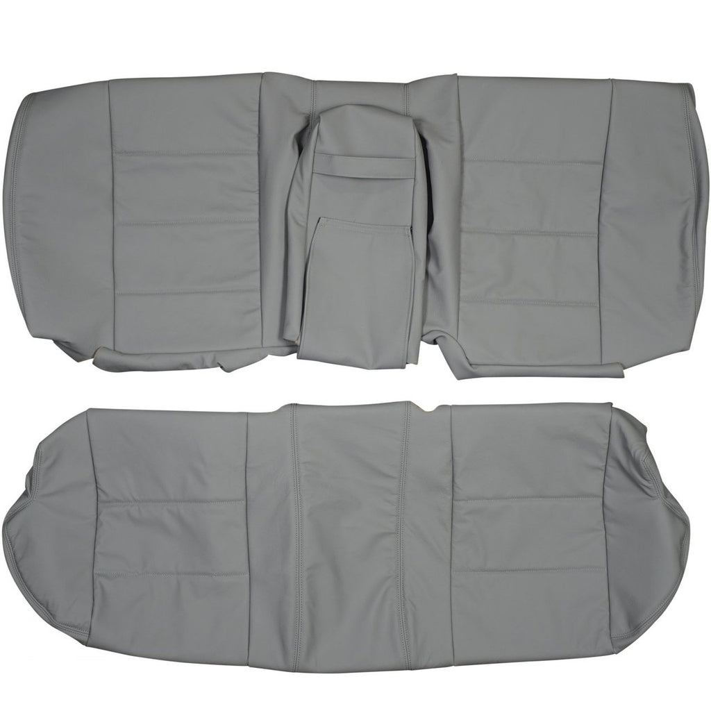 1988-1996 BMW E34 525i Sedan Custom Real Leather Seat Covers (Rear) - lseat2