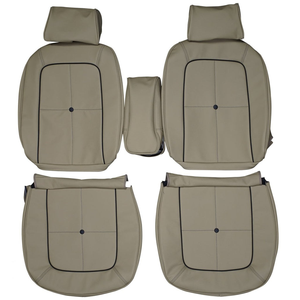 1969 AMC Rebel Custom Real Leather Seat Covers (Front) - lseat2