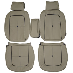 1969 AMC Rebel Custom Real Leather Seat Covers (Front) - lseat2