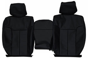 2009-2014 Ford F150 SuperCrew Cab XLT Custom Real Leather Seat Covers (Front) - lseat2
