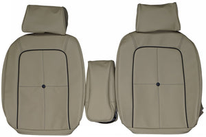 1969 AMC Rebel Custom Real Leather Seat Covers (Front) - lseat2