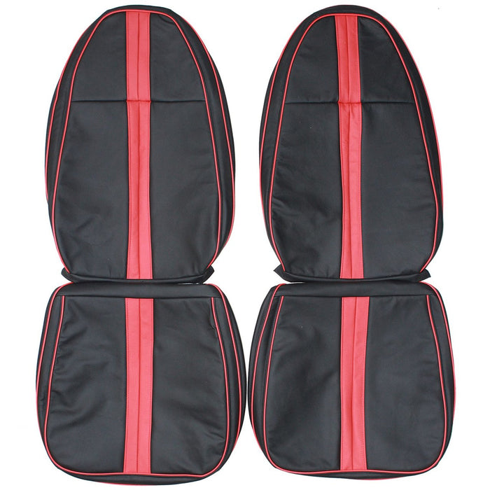 1971 Plymouth Barracuda Custom Real Leather Seat Covers (Front)