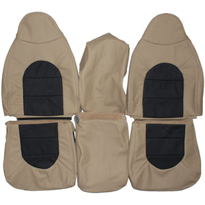 1999 Ford F250 F350 Lariat Custom Real Leather Seat Covers (Front) - lseat
