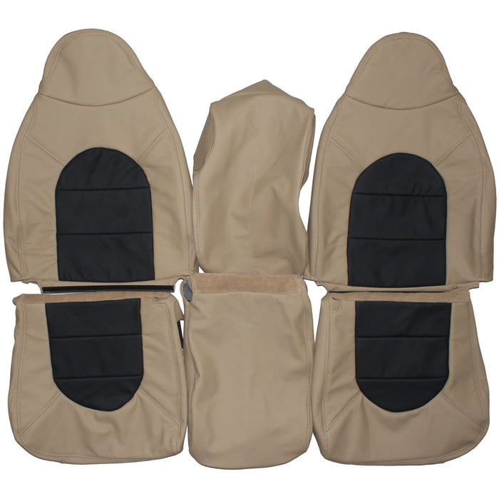1999 Ford F250 F350 Lariat Custom Real Leather Seat Covers (Front)