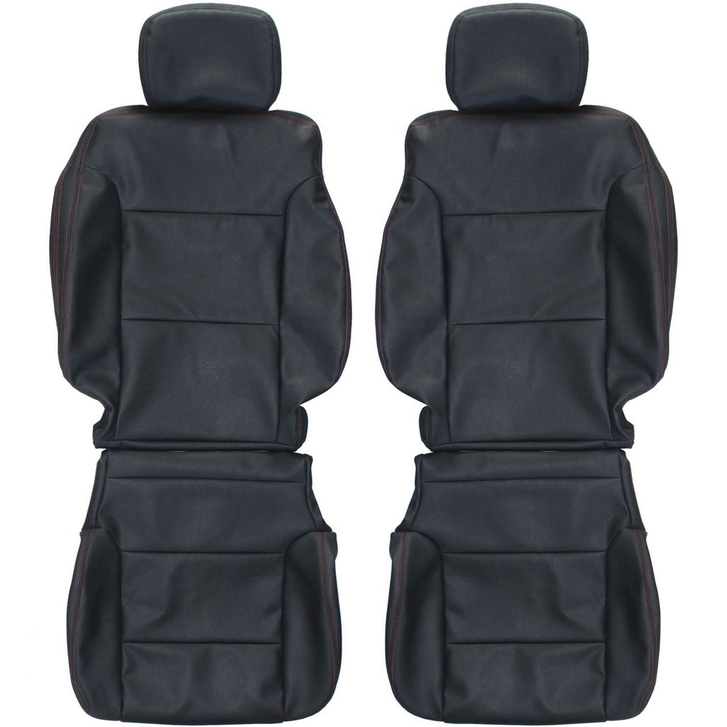 2013-2016 Chevrolet Silverado Custom Real Leather Seat Covers (Front) - lseat