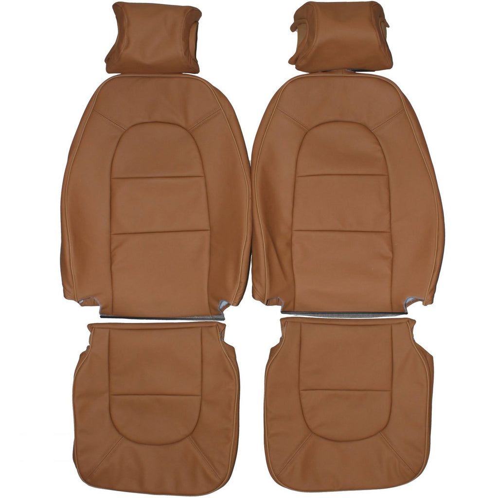 1990-1993 Saab 900 Convertible Custom Real Leather Seat Covers (Front) - lseat2