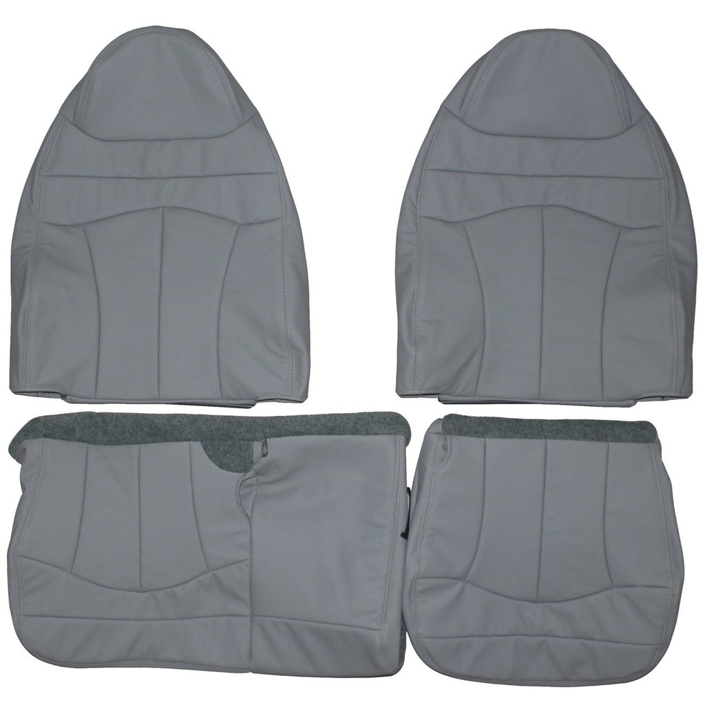 1999-2001 Ford F150 Lariat 60/40 Custom Real Leather Seat Covers (Front) - lseat2