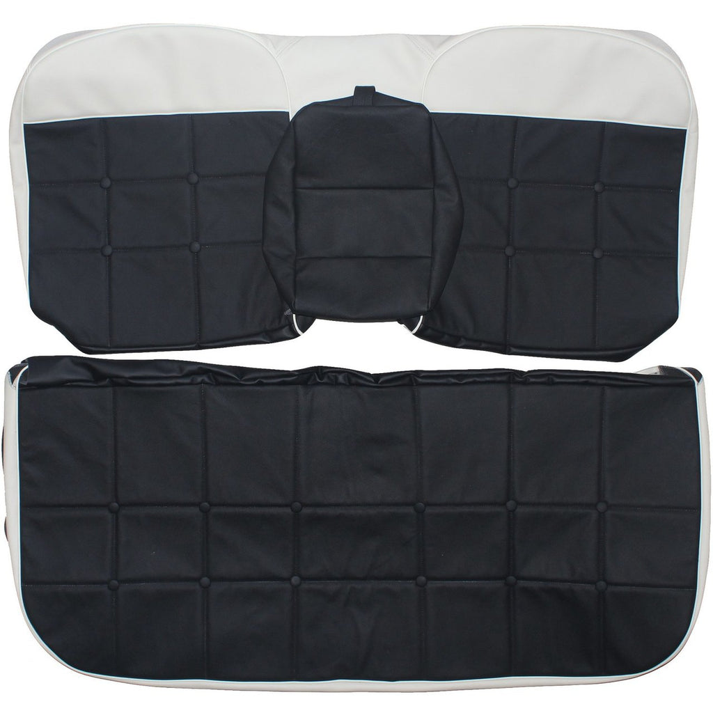 1963 Cadillac DeVille Sedan Custom Real Leather Seat Covers (Rear) - lseat2