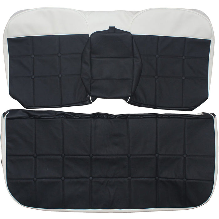 1963 Cadillac DeVille Sedan Custom Real Leather Seat Covers (Rear)