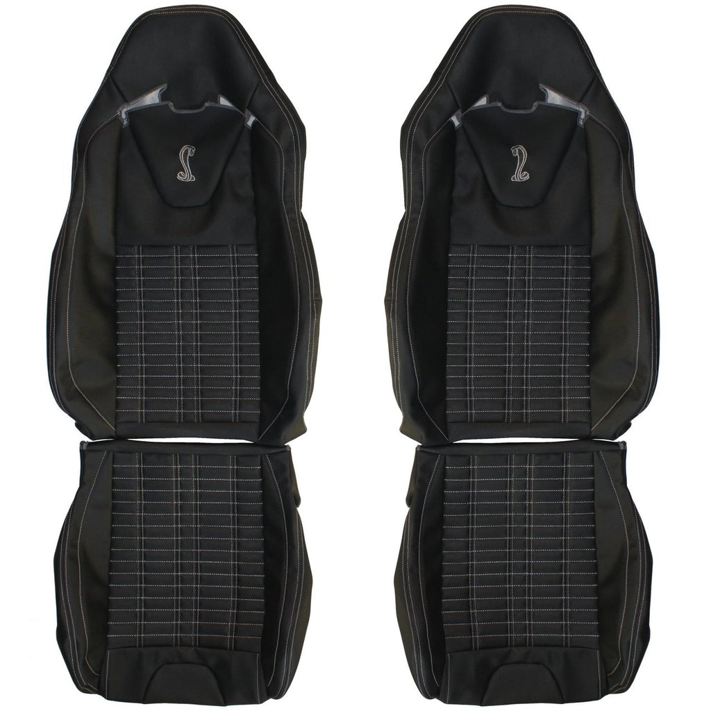 2010-2014 Ford Shelby Cobra GT500 Custom Real Leather Seat Covers (Front) - lseat2
