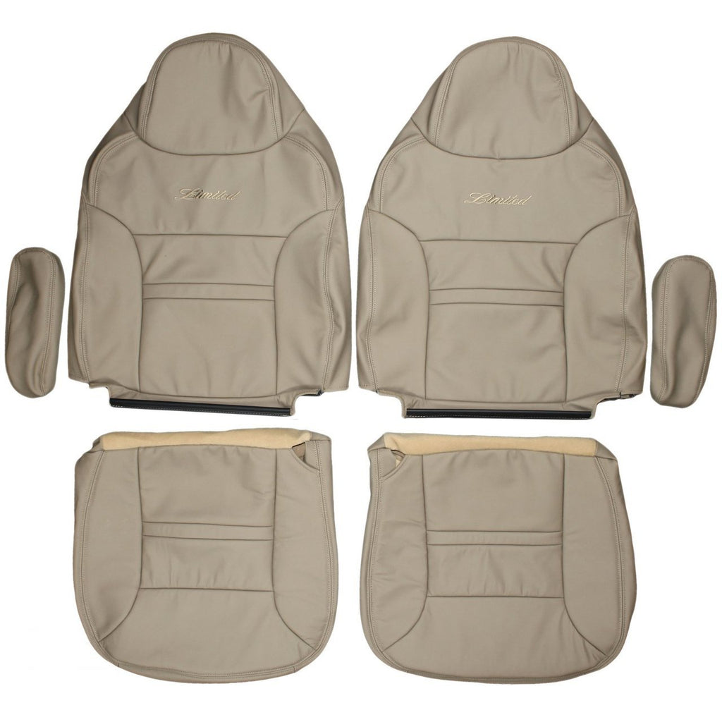 1999-2001 Ford Excursion Custom Real Leather Seat Covers (Front) - lseat2