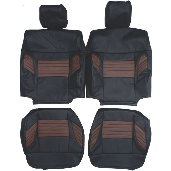 2008 Ford F150 Harley Davidson Custom Real Leather Seat Covers (Front)