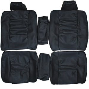 1986-1988 Mercedes Benz C126 Coupe 380SEC 560SEC Custom Real Leather Seat Covers (Rear) - lseat2