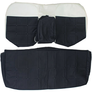 1963 Cadillac DeVille Coupe Custom Real Leather Seat Covers (Rear) - lseat2