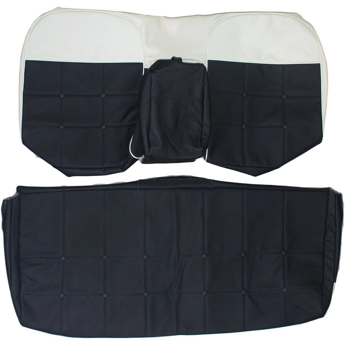 1963 Cadillac DeVille Coupe Custom Real Leather Seat Covers (Rear)