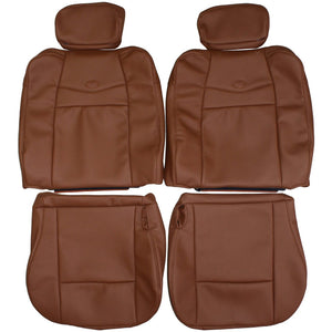 2001-2003 Ford F-150 King Ranch Crew Custom Real Leather Seat Covers (Front) - lseat2