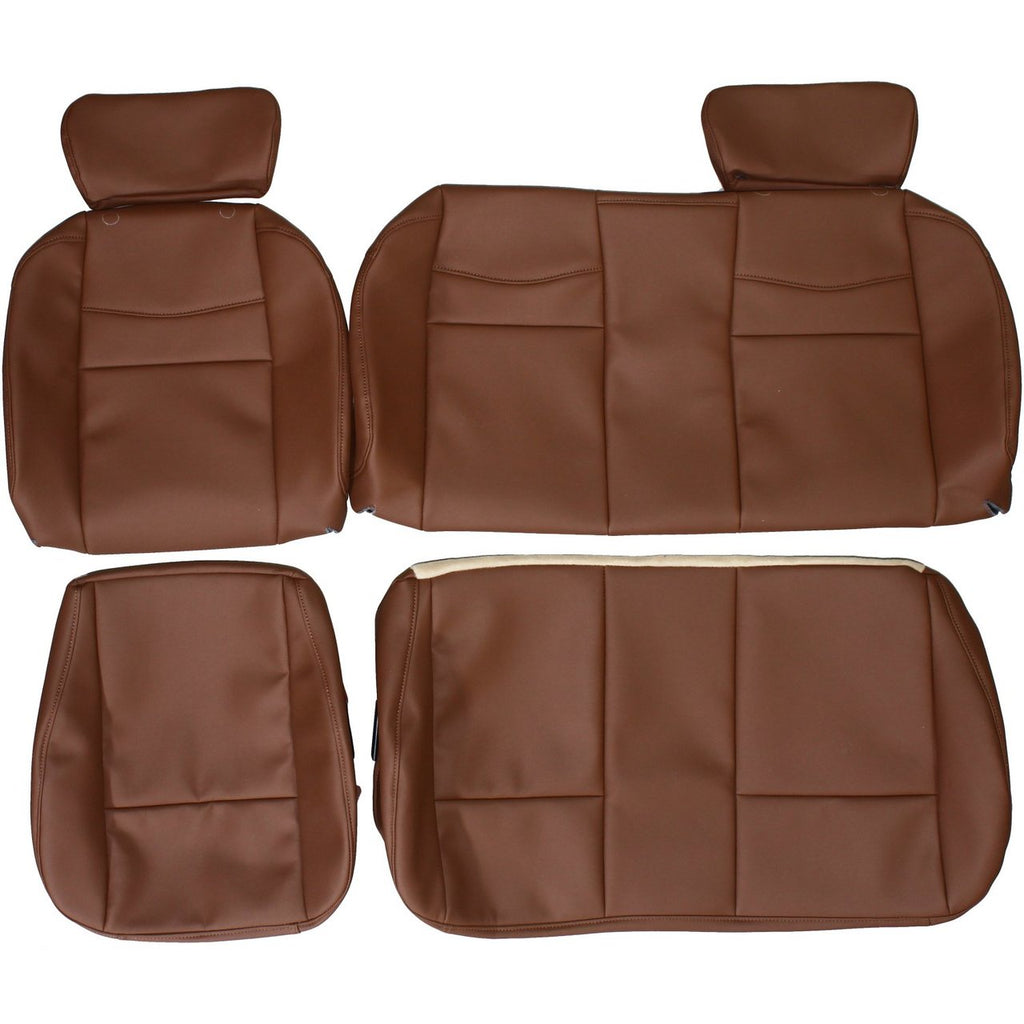 2001-2003 Ford F-150 King Ranch Crew Custom Real Leather Seat Covers (Rear) - lseat2