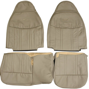 1997-1998 Ford F150 Lariat 60/40 Custom Real Leather Seat Covers (Front) - lseat2