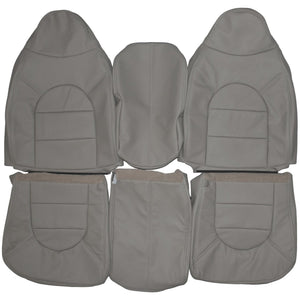 2000 Ford F250 F350 Lariat Custom Real Leather Seat Covers (Front) - lseat2