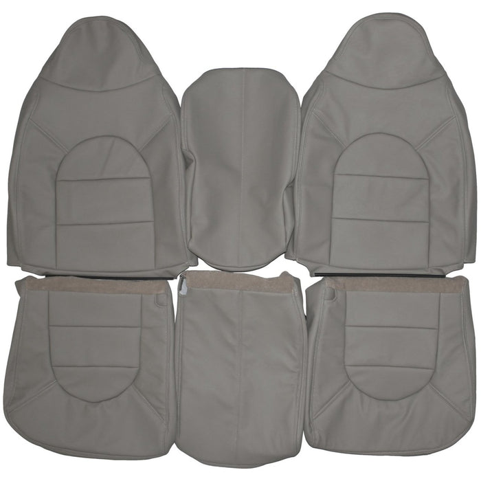 2000 Ford F250 F350 Lariat Custom Real Leather Seat Covers (Front)