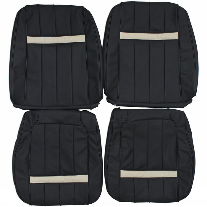 1969 Mercury Cougar XR-7 Custom Real Leather Seat Covers (Front)