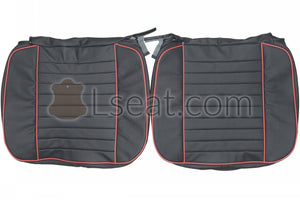 1970 AMC AMX Custom Real Leather Seat Covers (Front) - lseat