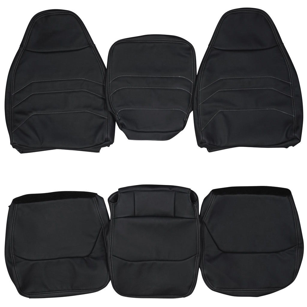 1992-1996 Ford F150 F250 F350 Custom Real Leather Seat Covers (Front) - lseat2