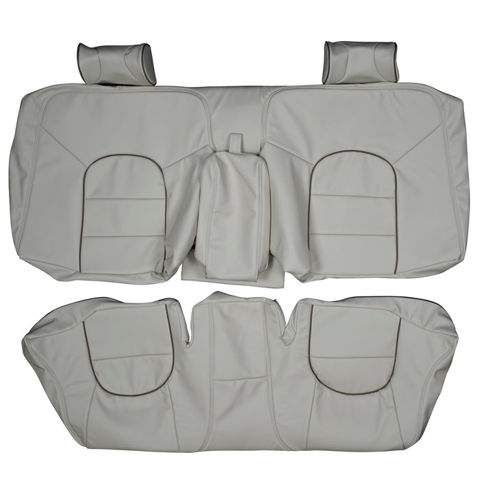 1998-2003 Jaguar XJ8 Vanden Plas Custom Real Leather Seat Covers (Rear)