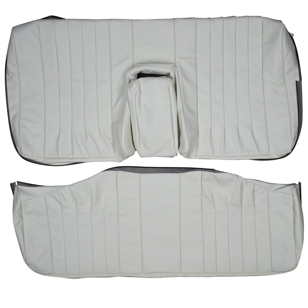 1977 Cadillac DeVille Coupe Custom Real Leather Seat Covers (Rear) - lseat2