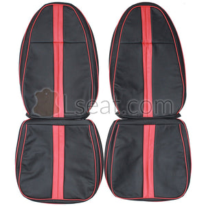 1971 Plymouth Barracuda Custom Real Leather Seat Covers (Front) - lseat